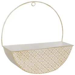 Floreira TINO em metal branco 34cm