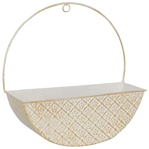 Floreira TINO em metal branco 34cm