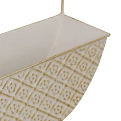 Floreira TINO em metal branco 34cm