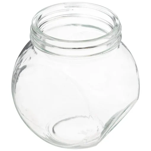 Frasco de vidro com tampa madeira 0,65l