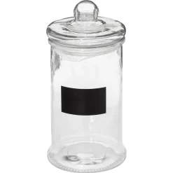 Frasco de vidro 1,6l com etiqueta em ardósia