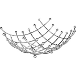 Fruteira rectangular em metal