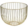 Fruteira redonda COLL dourada em metal 22cm