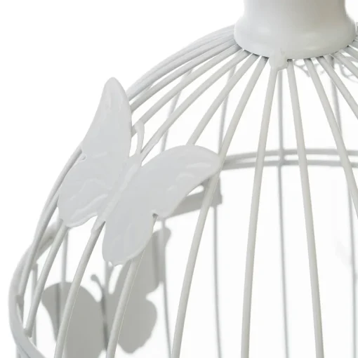 Gaiola branca em metal 39,5x24cm