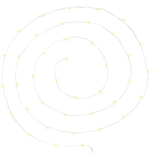 Grinalda com 40 microleds branco quente 395cm