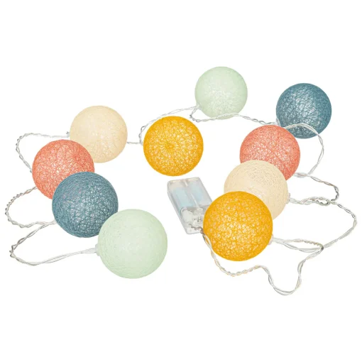 Grinalda luminosa com 10 bolas led 175cm