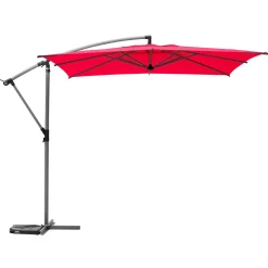 Guarda-sol descentrado MANOA vermelho 2,42x2,50m