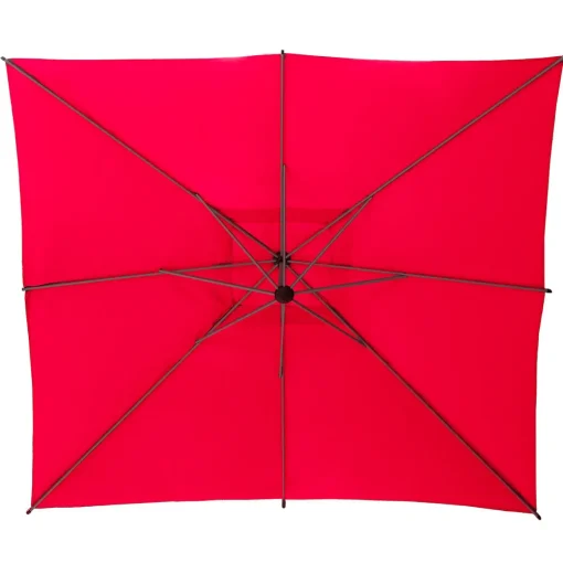 Guarda-sol descentrado MANOA vermelho 2,42x2,50m