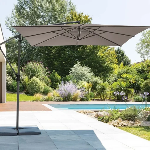 Guarda-sol MANOA descentrado taupe 2,5x2,5m