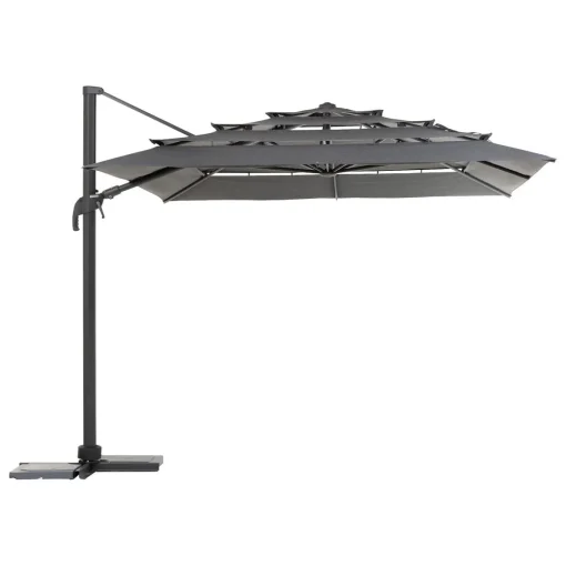 Guarda-sol MELHIA cinza graphite e antracite 4x3m