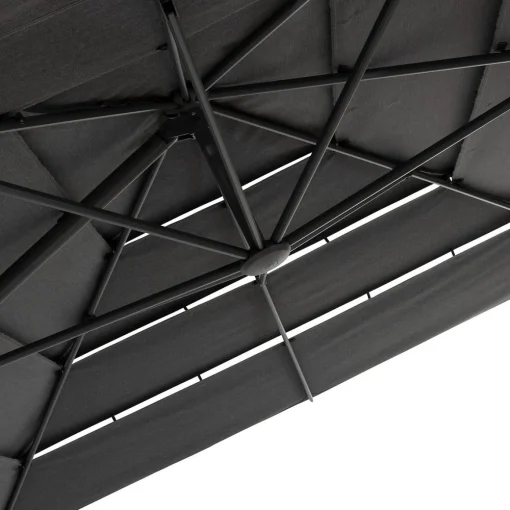 Guarda-sol MELHIA cinza graphite e antracite 4x3m