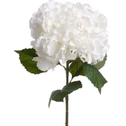 Haste de flor de hortênsia branca artificial