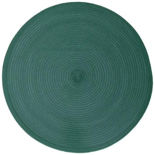 Individual de mesa redondo verde esmeralda TEXALINE 38cm