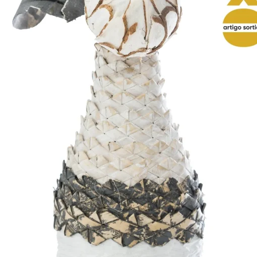 Jarra com flor artificial osier 52cm