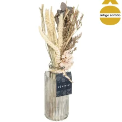 Jarra com flores secas 28cm