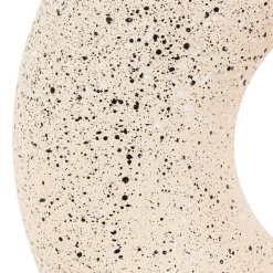 Jarra de cerâmica branca com pontos pretos 30cm