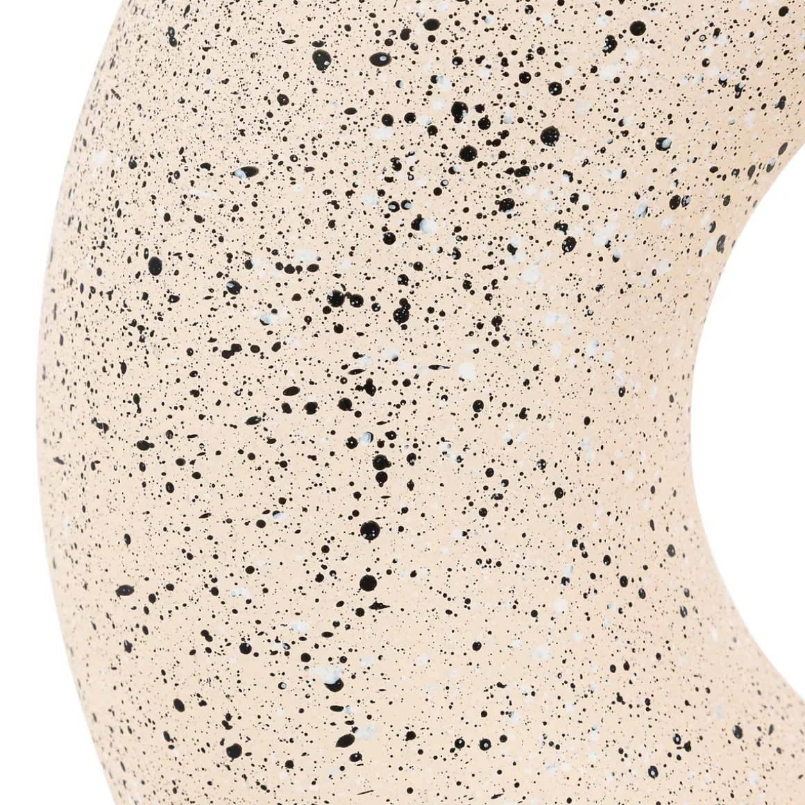 Jarra de cerâmica branca com pontos pretos 30cm