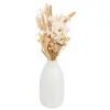 Jarra de cerâmica com flores secas 25cm