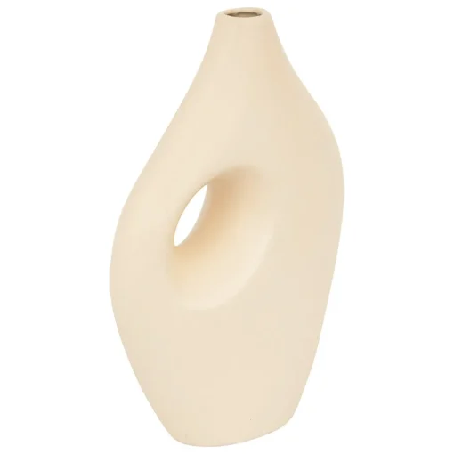 Jarra de cerâmica nola bege 30cm