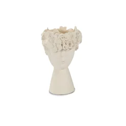 Jarra de cerâmica WINTER LIGHT branco em forma de busto 20cm