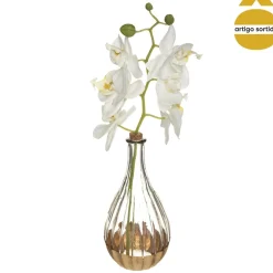 Jarra de vidro com haste orquídea EDI 40cm