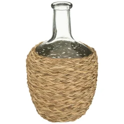 Jarra de vidro com ráfia CUBA