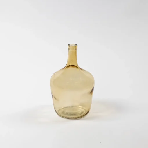 Jarra forma garrafão amarela em vidro reciclado 2l