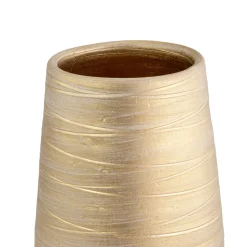 Jarra riscada dourada em cerâmica 40cm