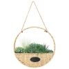 Jarra suspensa com flores artificiais cala 40cm
