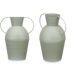 Jarra verde claro em forma de leiteira em latão 27cm