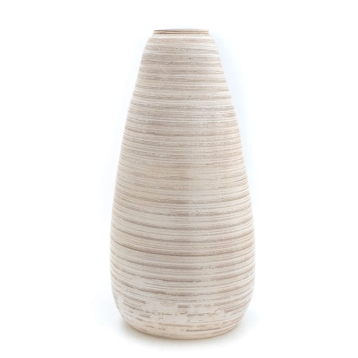 Jarrão em cerâmica cor areia 50cm