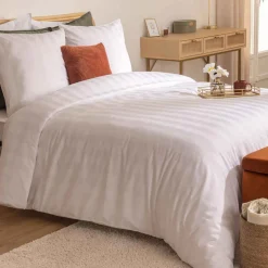 Jogo de cama ISADORA branco de algodão 240x220cm