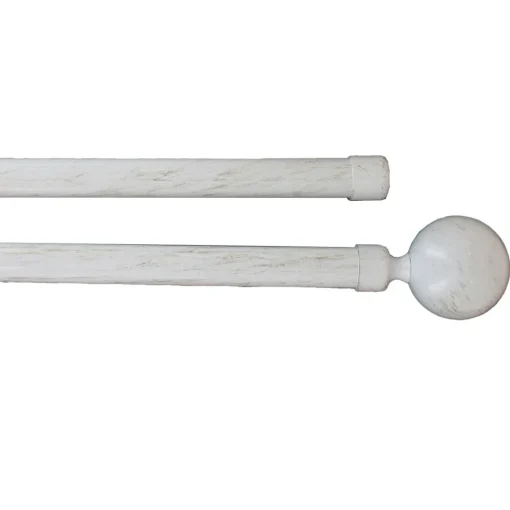 Kit varão duplo extensível branco e dourado 120-210cm