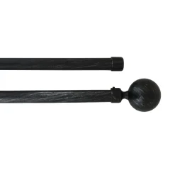Kit varão duplo extensível preto e prateado 120-210cm