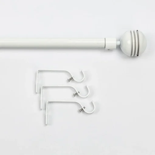 Kit varão extensível branco 210-380cm