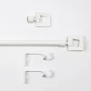 Kit varão extensível branco mate 120-210cm d19cm