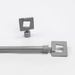 Kit varão extensível cinza mate 120-210cm