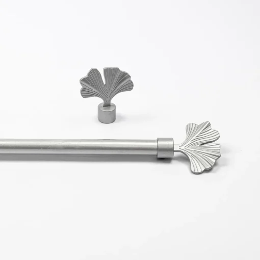 Kit varão extensível cinza laqueado 120-210cm
