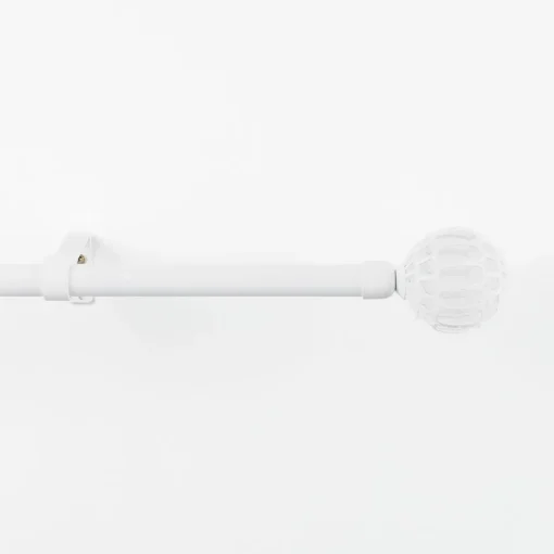Kit varão extensível FACETTE branco mate 120-210cm