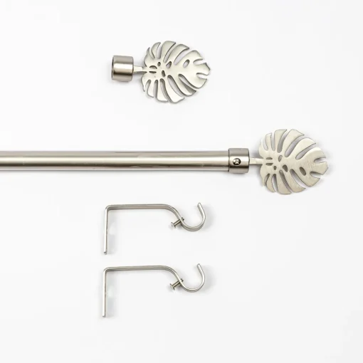 Kit varão extensível prata 120-210cm