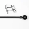 Kit varão extensível preto 120-210cm d19cm