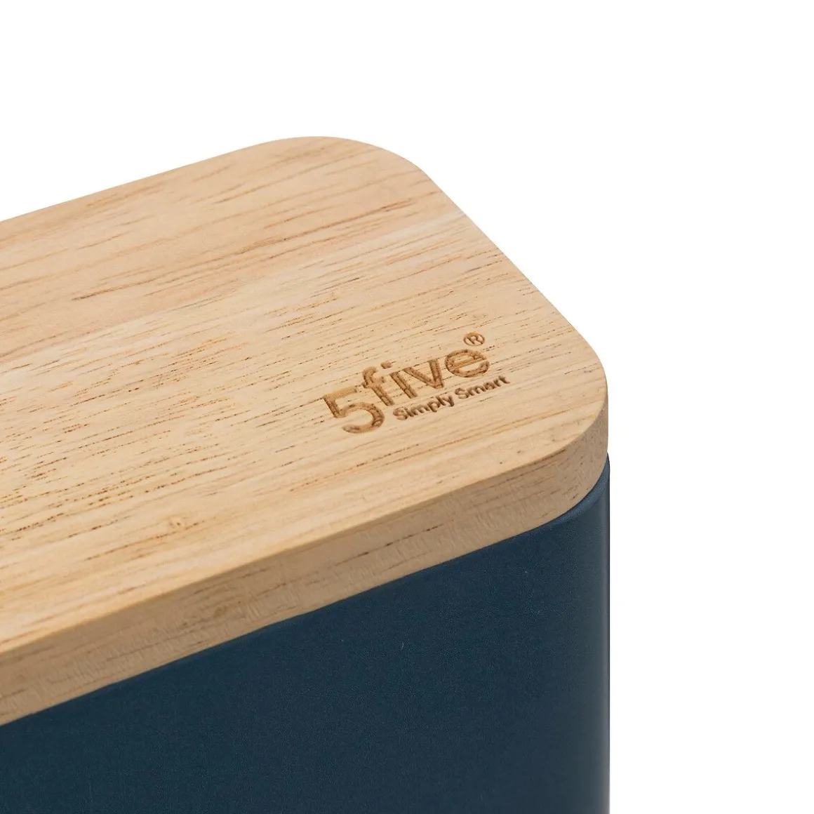 Lata azul em metal para massa