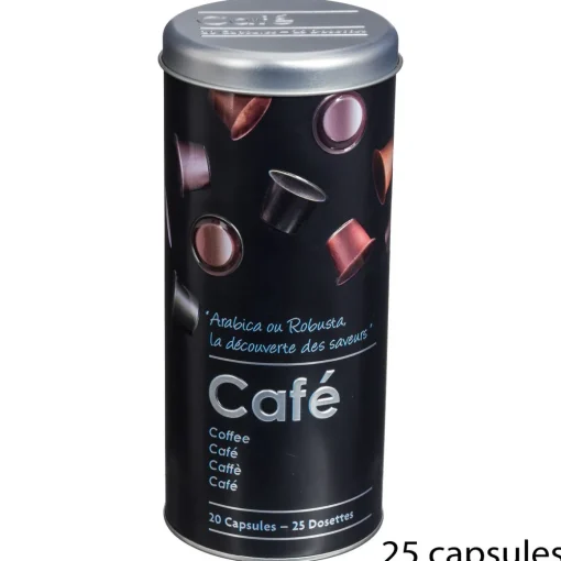 Lata para cápsulas de café em metal