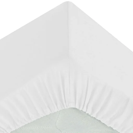 Lençol ajustável branco 90x190cm