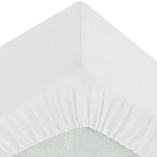 Lençol ajustável branco 160x200cm