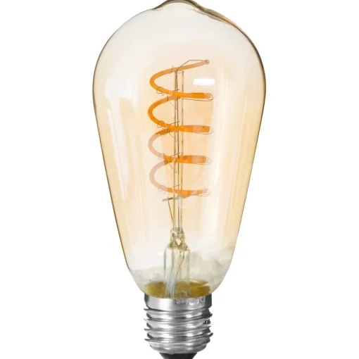 Lâmpada VINTAGE ambar espiral led e27 st64 2w