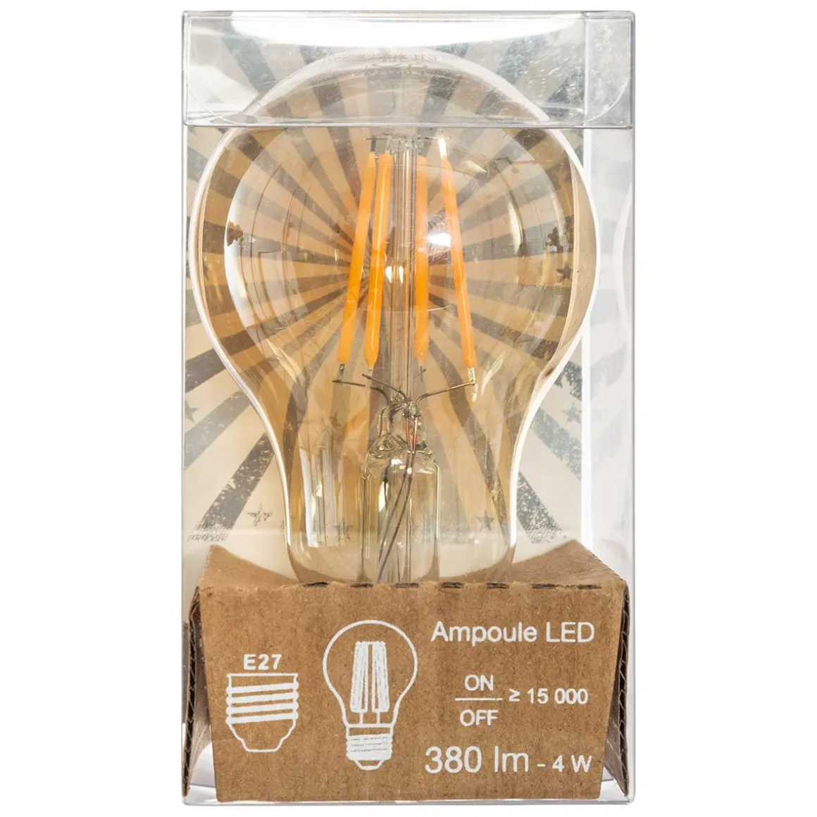 Lâmpada VINTAGE ambar led a60 2w e27