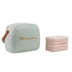 Mala térmica Polarbox verde matcha 6l com 2 caixas