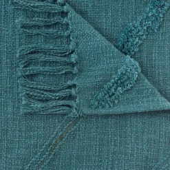 Manta INCA azul em algodão 130x180cm