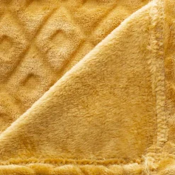 Manta losangos ocre 125x150cm